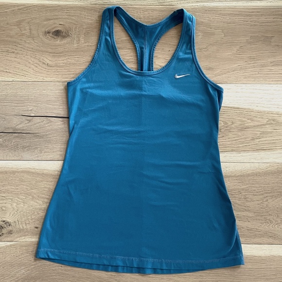 NIKE Racerback Athletic Tank Top Teal Blue NWOT - Picture 1 of 5